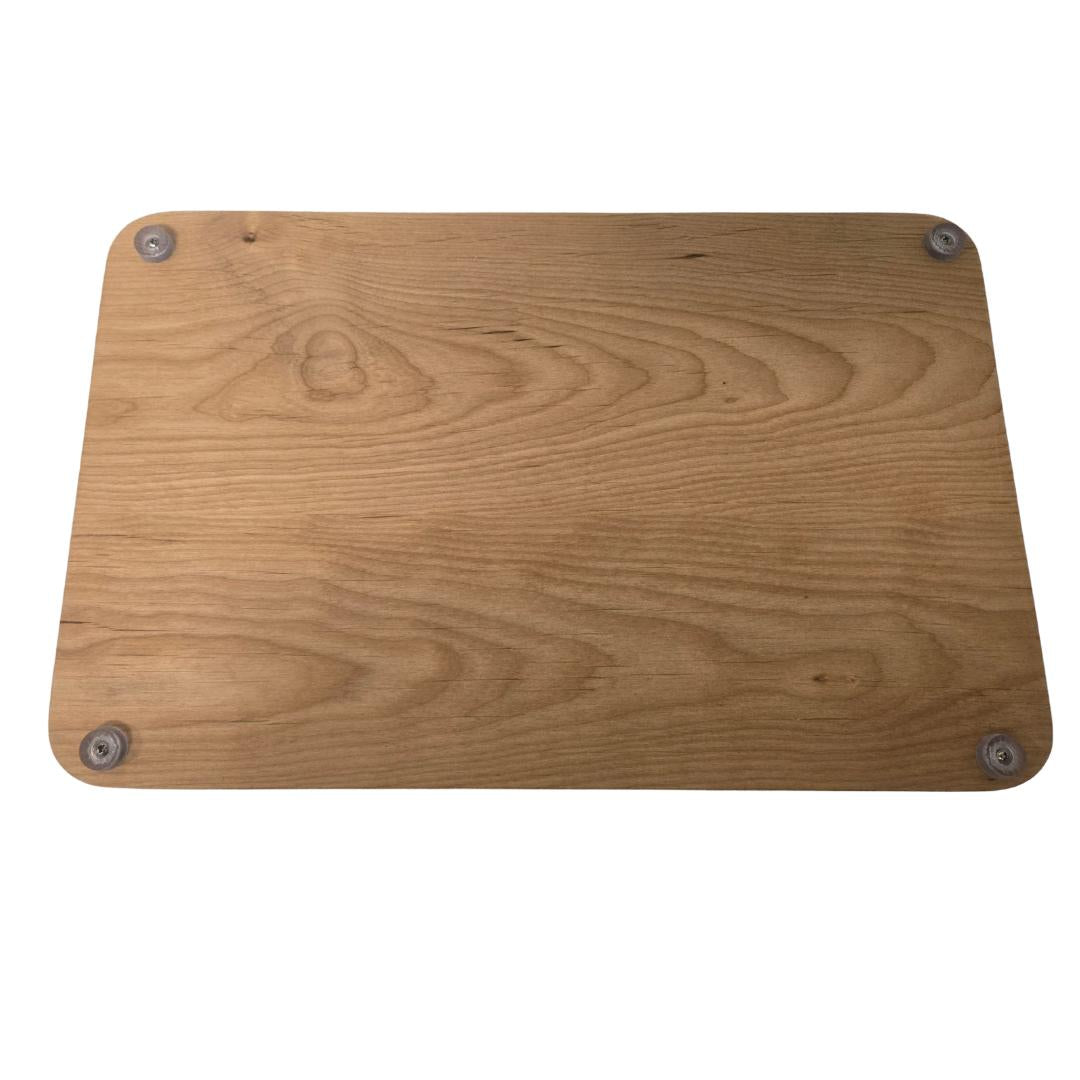 Handcrafted Wooden Serving Tray with Dip Bowls – Charcuterie & Burger Board with Built-In Cutouts – Rustic Entertaining Snack Platter