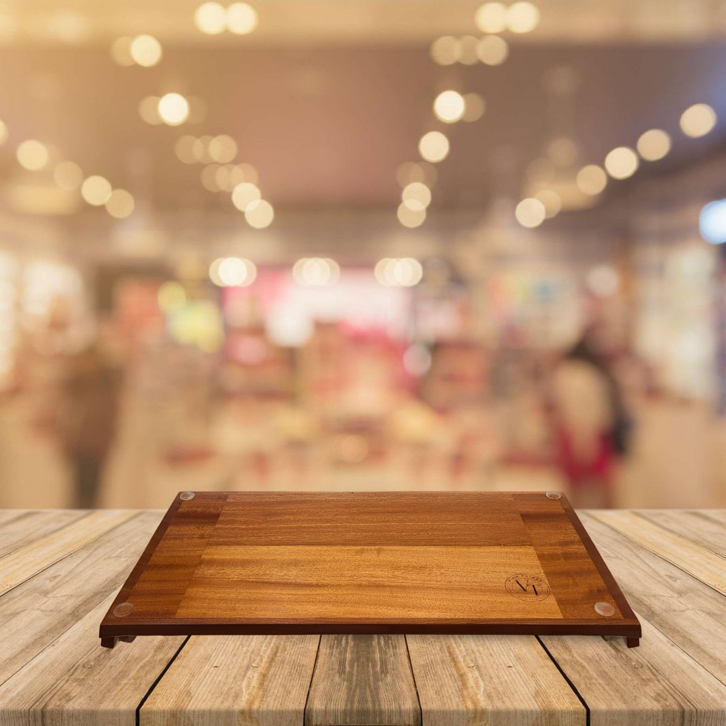 Heartwarming Sapele Serving Tray with Heart Handles | Handcrafted Wooden Breakfast Tray for Elegant Serving and Stylish Home Décor