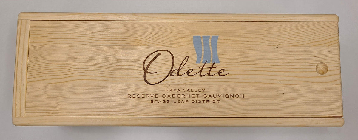 Laser Engraved Odette 1 x 1.5L Wooden Wine Boxes with Lid - 2016, 2017, 2018, and 2019 Vintages