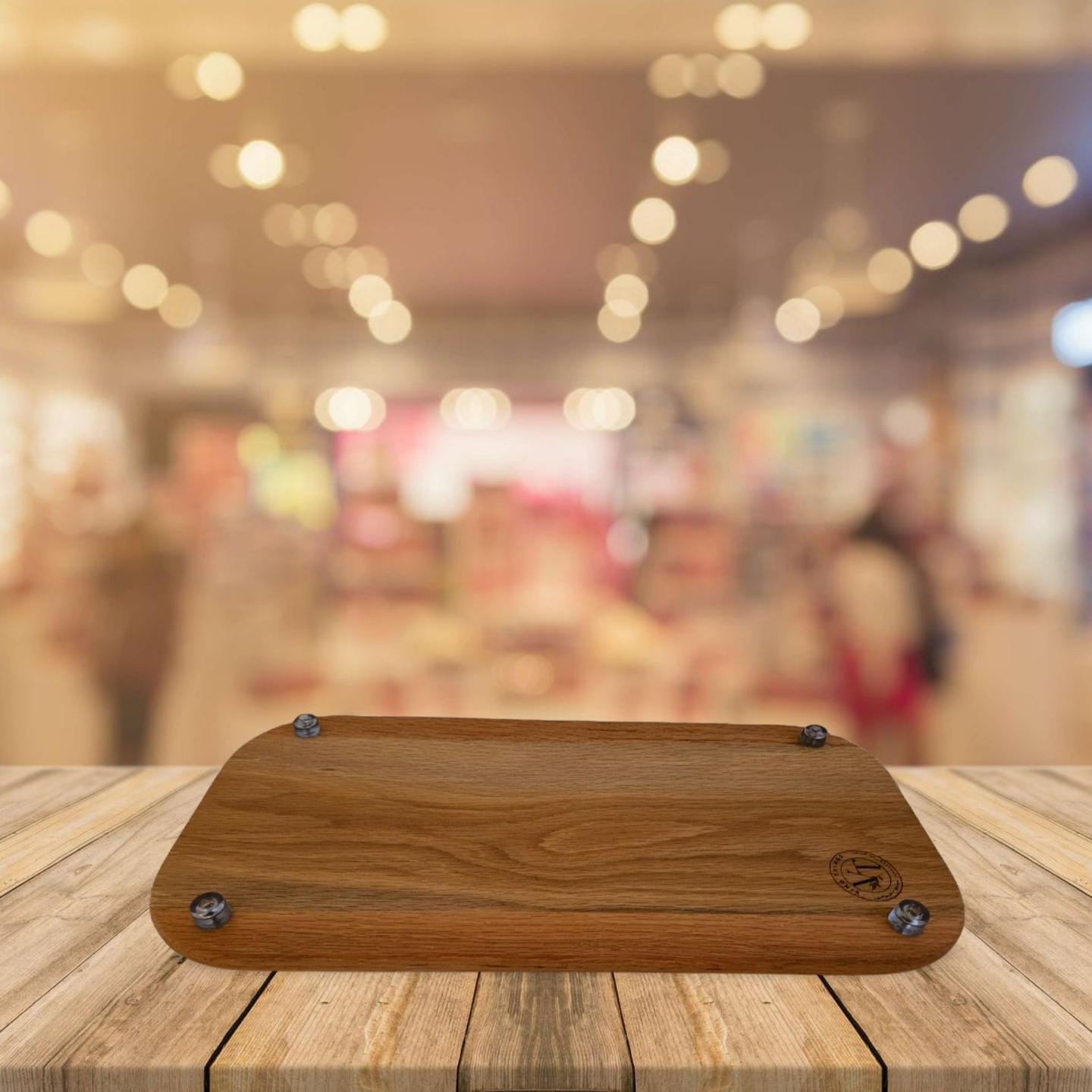 Decorative Charcuterie Board with Handles & Feet – Elegant Wooden Serving Tray for Entertaining